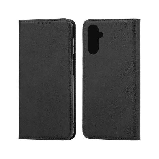 Leather Flip Cover with Internal Pocket For Samsung Galaxy A04s Black